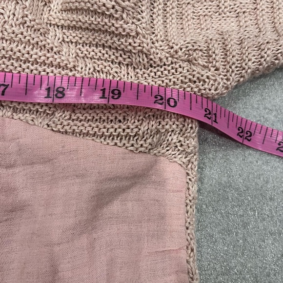 [M/L]Free People Vibe Wool Blend Bird Floral Graphic Pink Layered Sweater - Picture 5 of 7